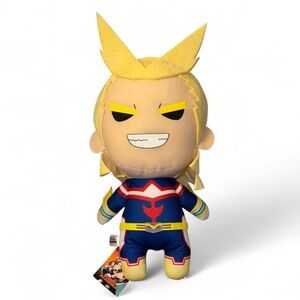 Bandai my hero All Might Plush Toy - Blue and Yellow